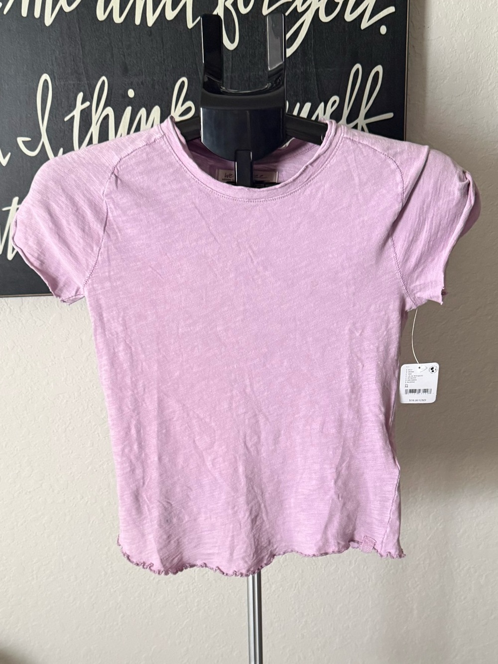 We The Free Lilac Crewneck Short Sleeve Tee NWT